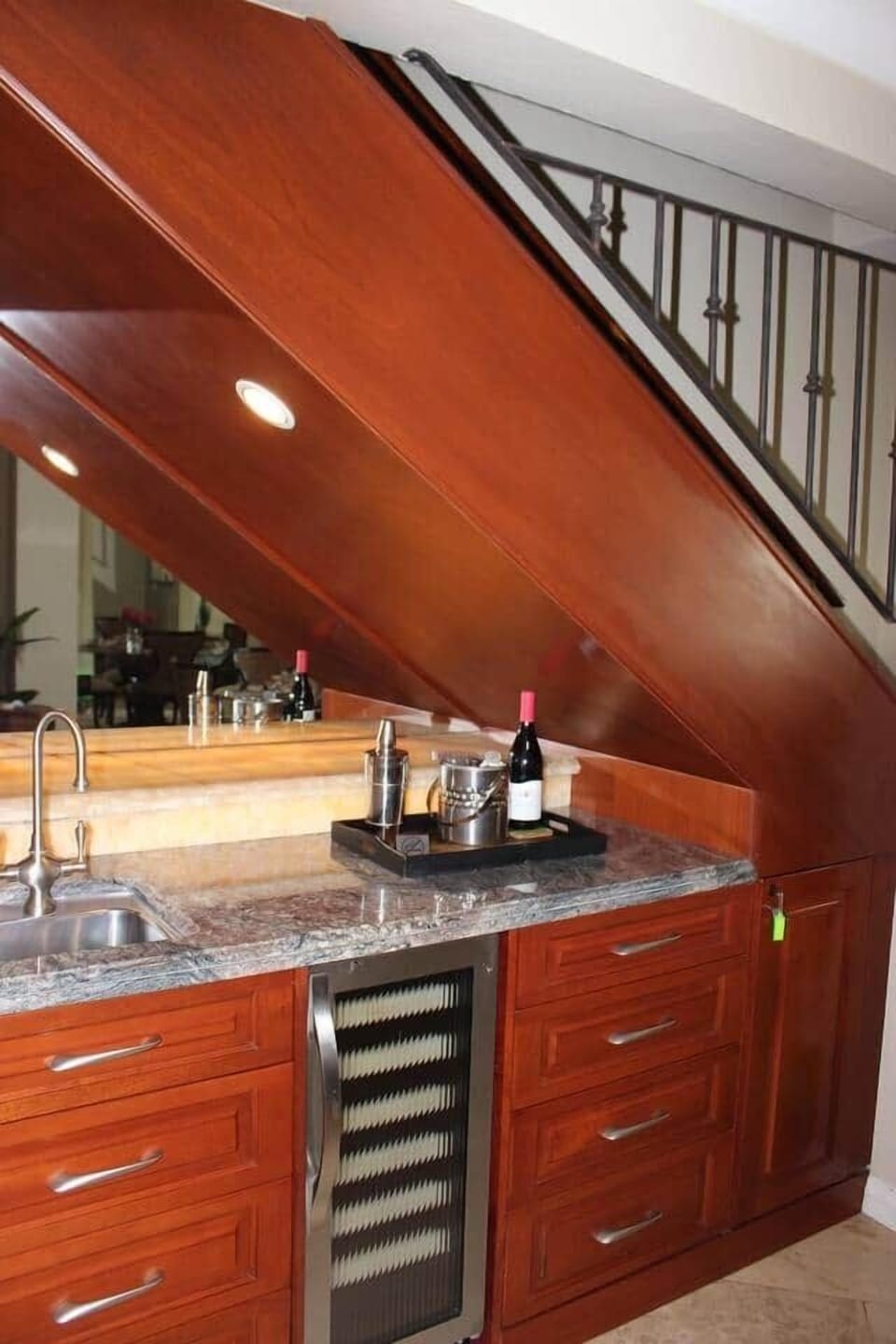 Wet Bar on main level with wine cooler
