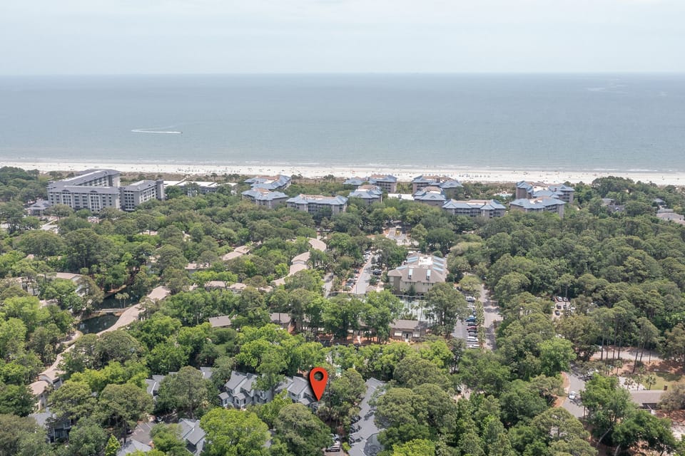 Pin location of unit to beach