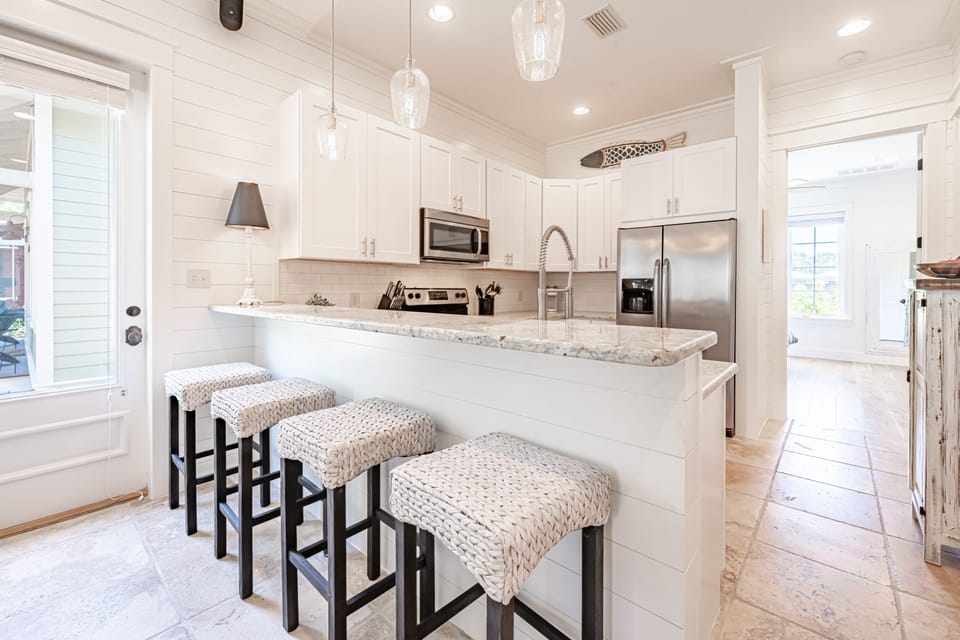 Kitchen and Bar Area