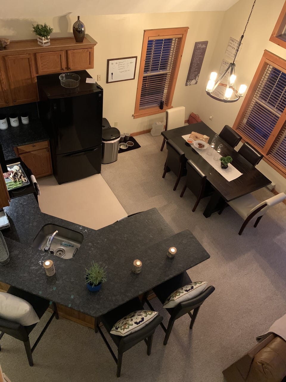 View from upstairs. Great place for family get togethers.