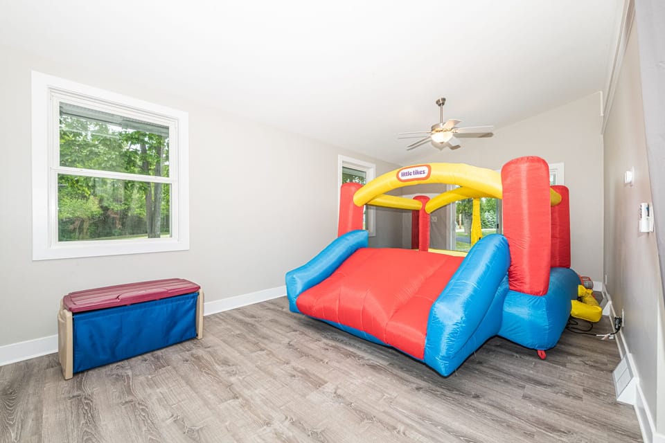 Flex Room.   Bounce, play, or sleep.  