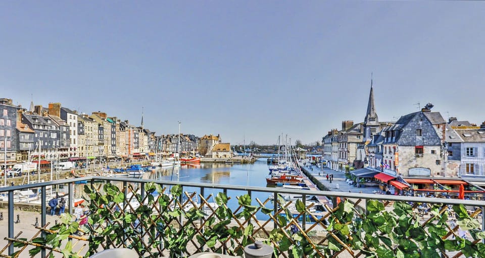 Your stay starts on this balcony with an amazing view of HonfLE port