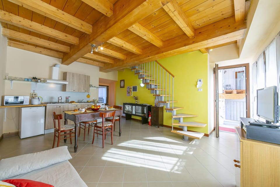Family House, Multiple Bedrooms, Mountainside (Casa Baroni few min from Orta Lake) | Living area | Flat-screen TV