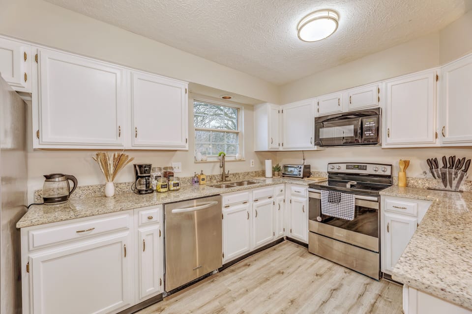 Fully stocked kitchen
