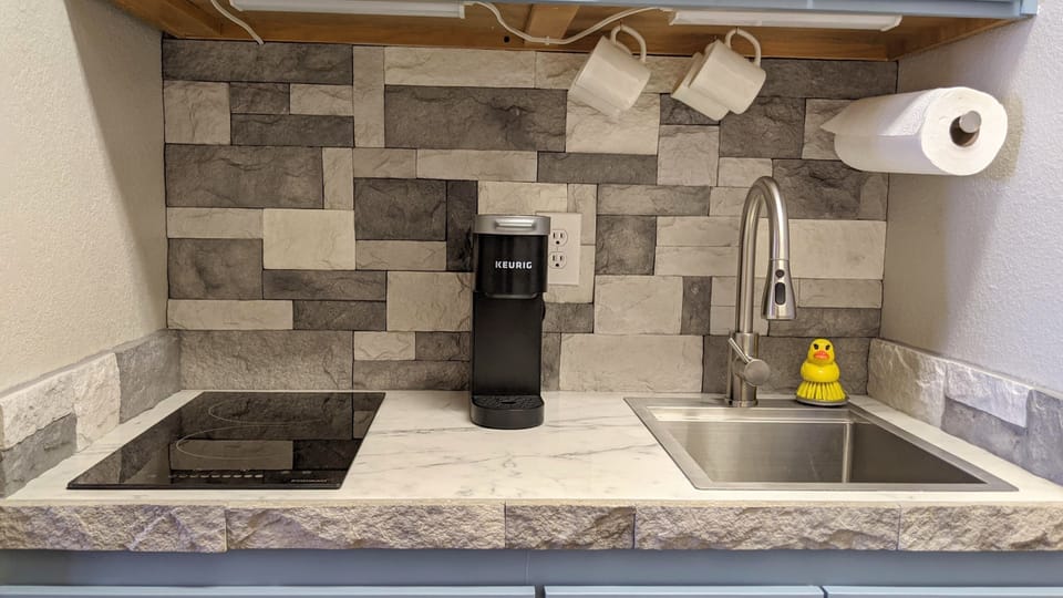 UPDATED kitchenette with Keurig Mini coffee machine