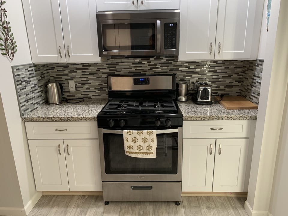 Full-size oven and microwave