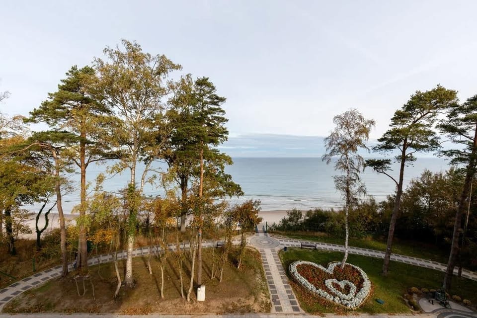 View from the property of the sea and beach.