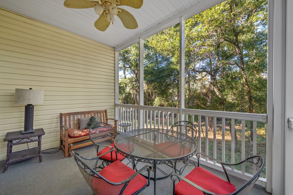 Have your morning coffee on the screened porch and enjoy the views.
