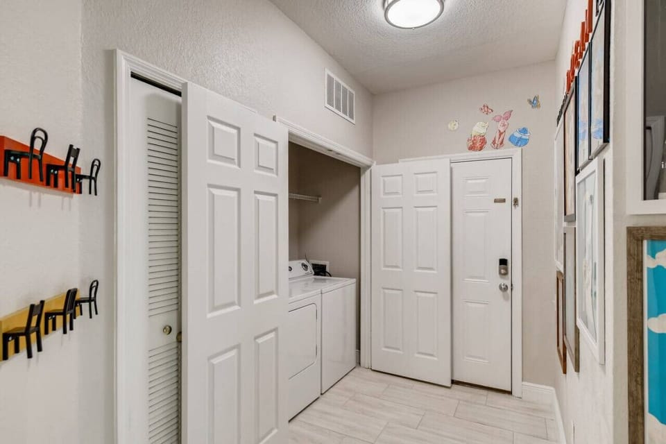 Washer & dryer ready for your stay.