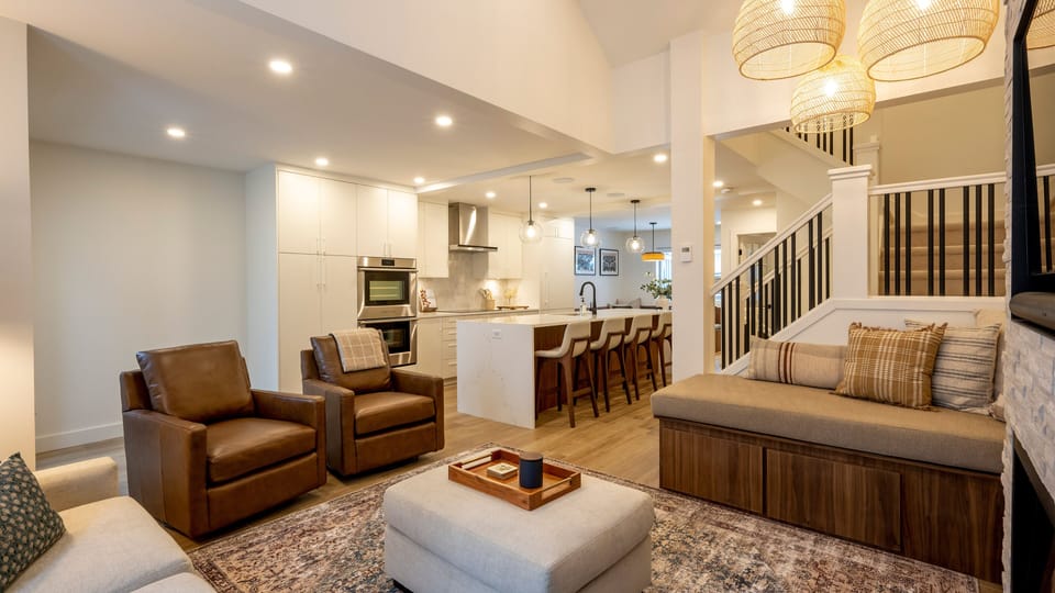 Main Floor - Living Area with Gas Fireplace