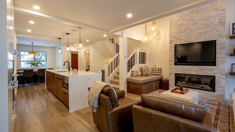 Main Floor - Living Area with Gas Fireplace