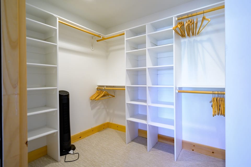 Enjoy the spacious walk-in closet located in the primary bedroom suite.
