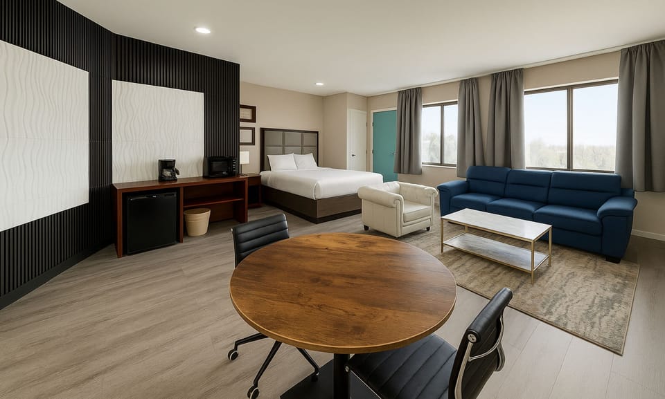 Presidential Suite | Desk, laptop workspace, soundproofing, iron/ironing board