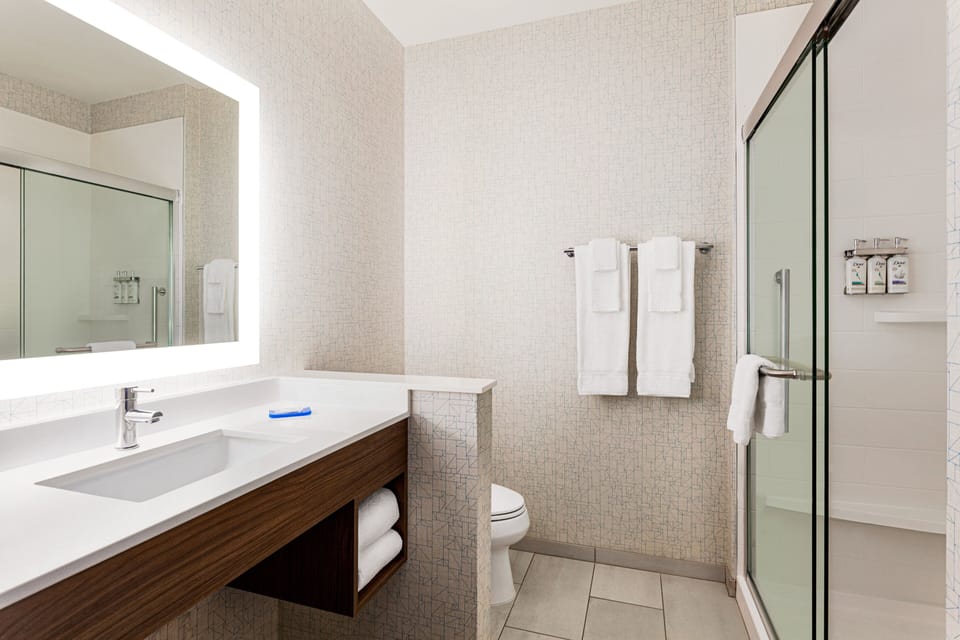 In-room safe, desk, laptop workspace, blackout drapes