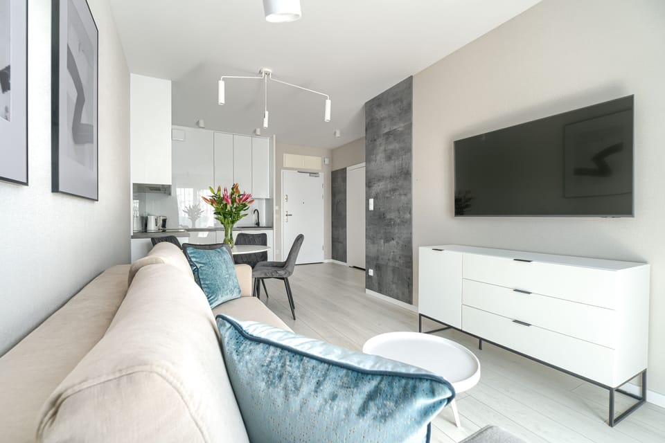 Apartment, 1 Bedroom (48) | Living area | 50-inch LED TV with cable channels, TV