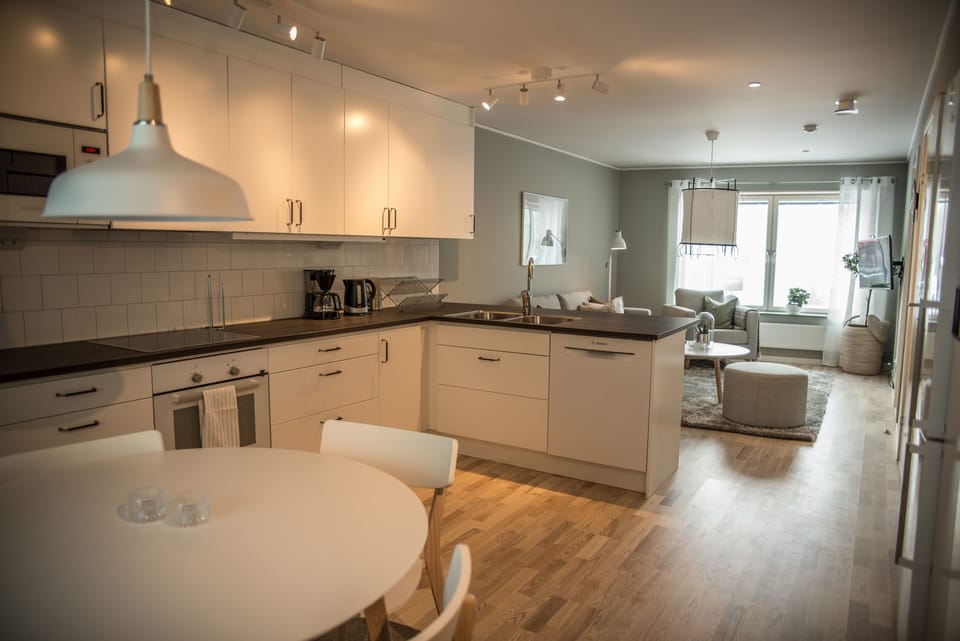 Three Room Apartment 4 People | Private kitchen | Coffee/tea maker, fridge, microwave, oven