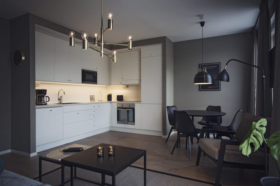 Two Room Superior Apartment | Private kitchen | Coffee/tea maker, fridge, microwave, oven