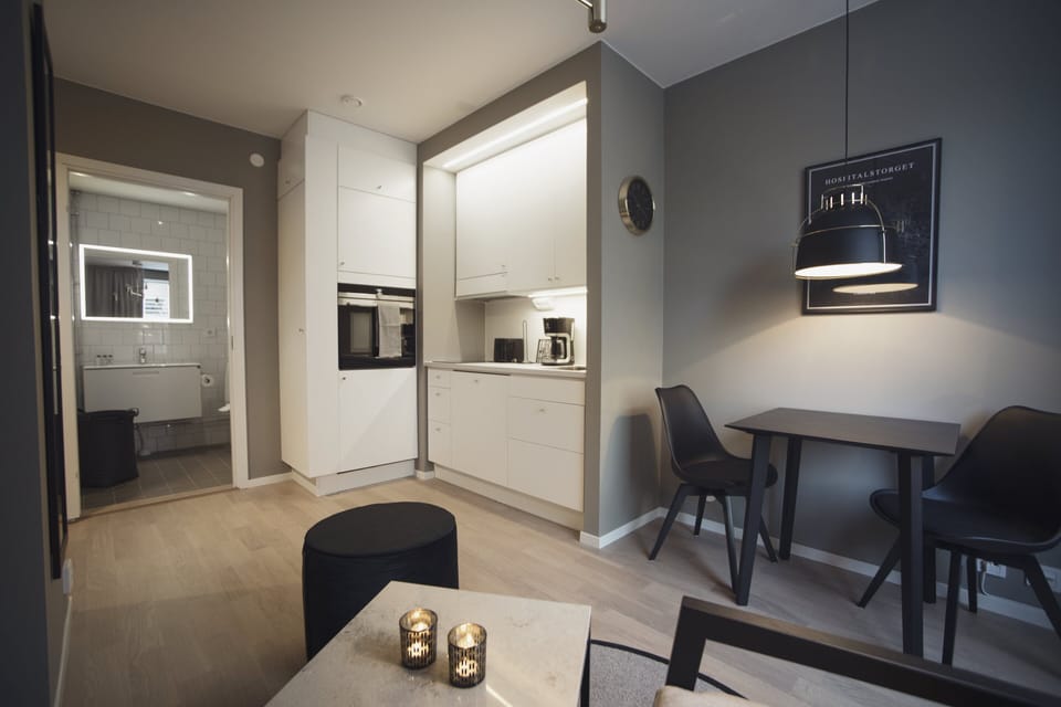 One Room Superior Apartment | Private kitchen | Coffee/tea maker, fridge, microwave, oven