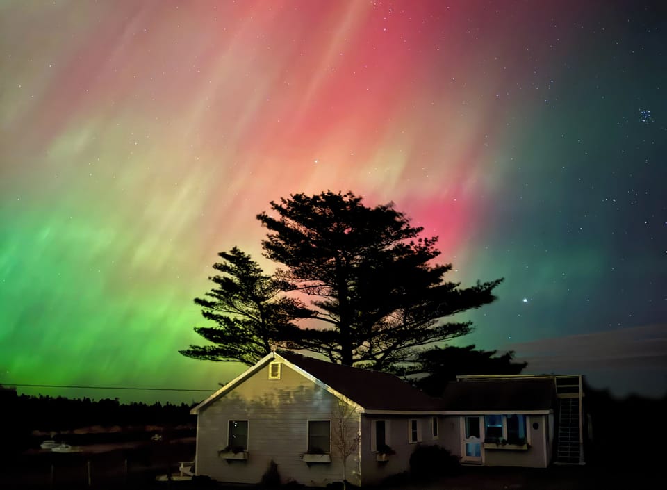 Maine's aurora show captured by a guest in 2024.