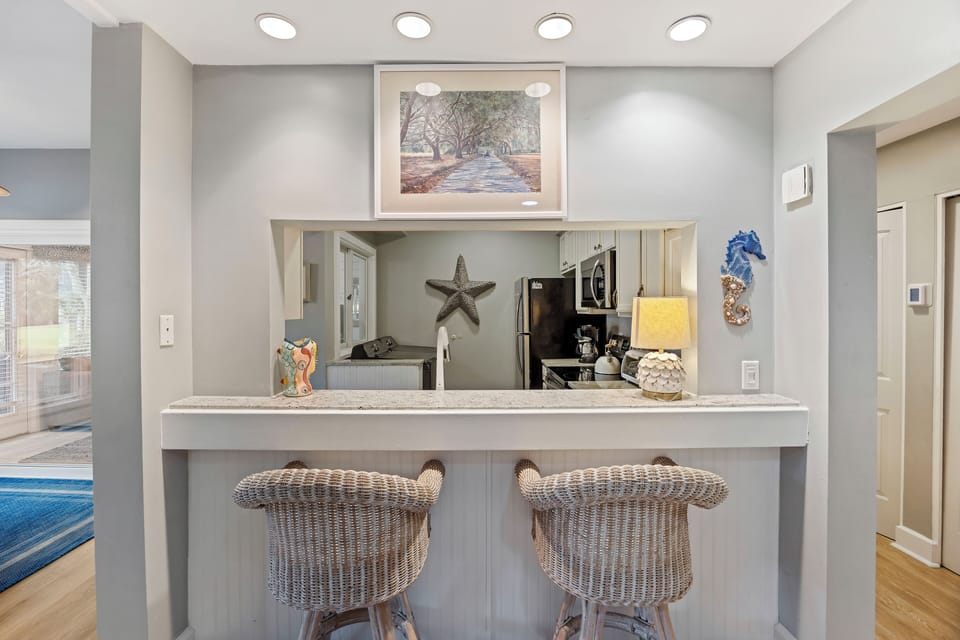 Bar stools for additional seating