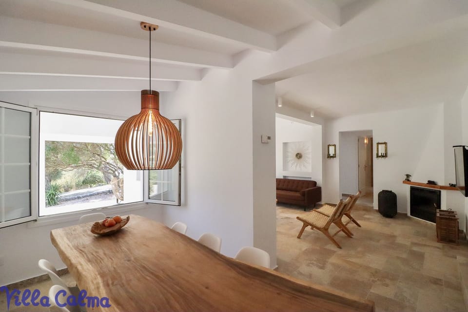 Dining area inside provides 10 persons