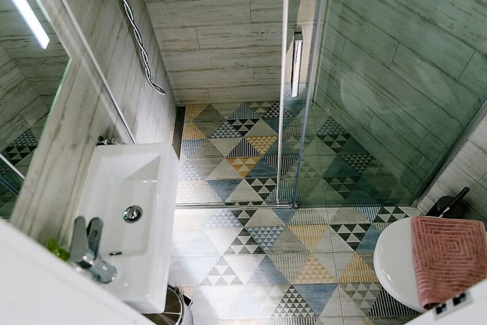 Small sink mirror with light