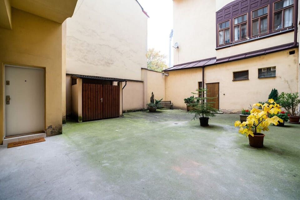 Courtyard (left door is apartment)