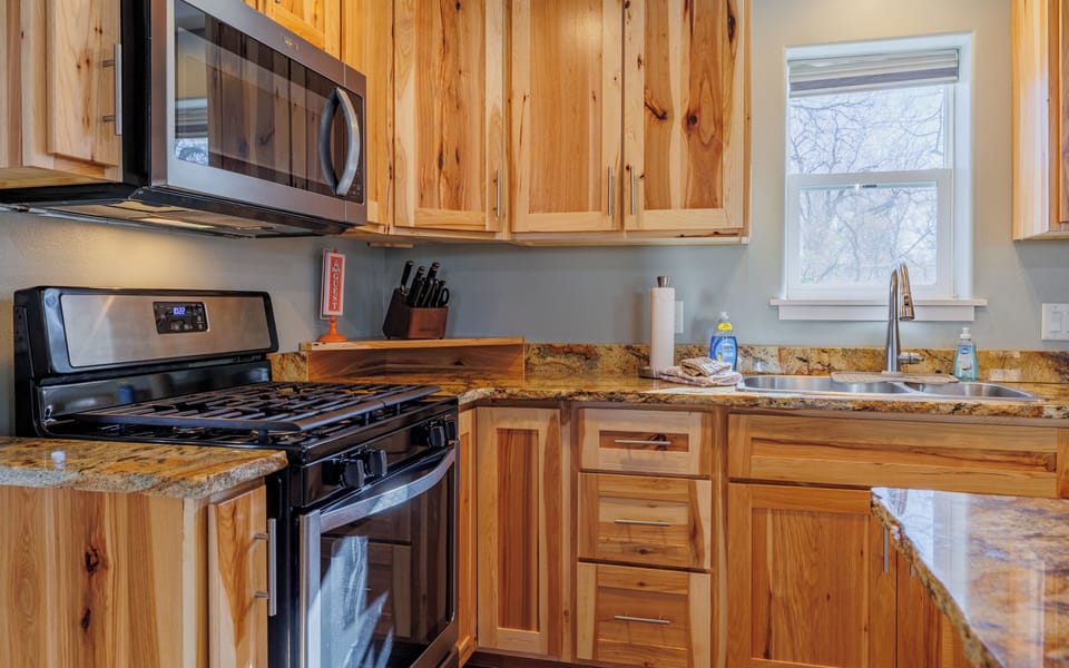 Modern appliances in the kitchen make meal prep a pleasure