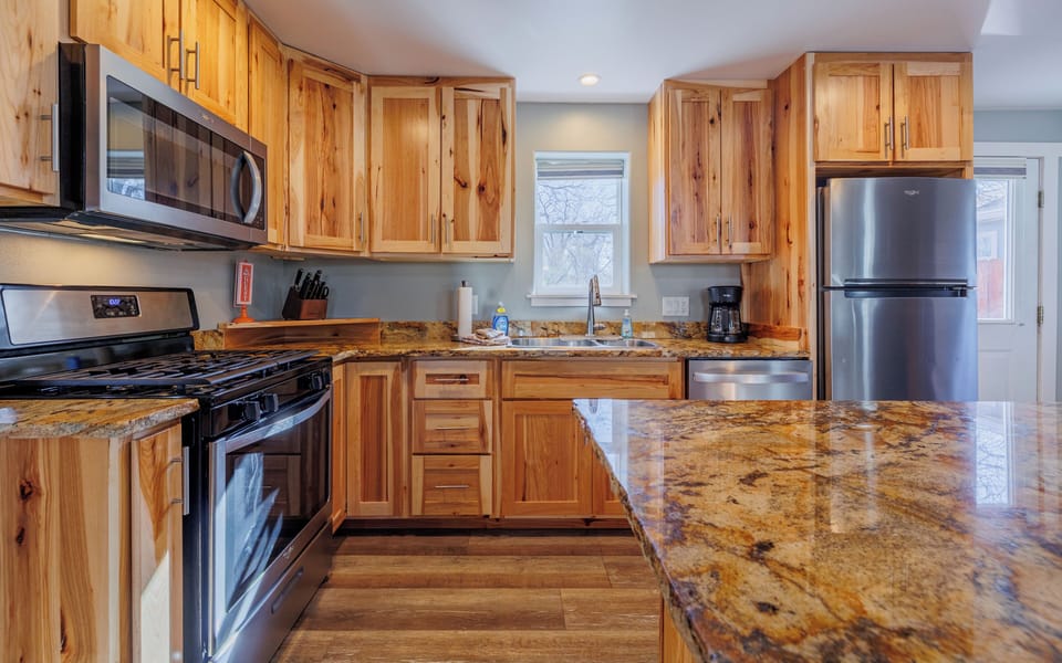 Bright and updated kitchen for whipping up a gourmet meal or a picnic lunch