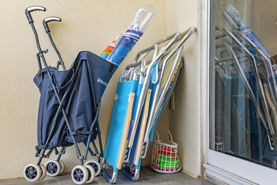Beach Items on Balcony