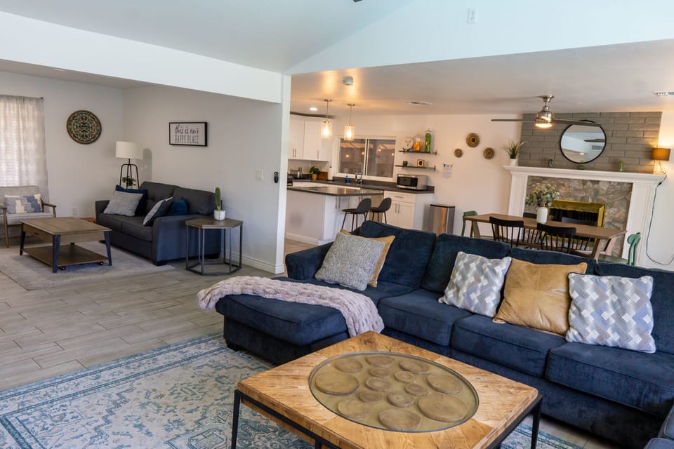 Open Concept Living, Dining and Kitchen