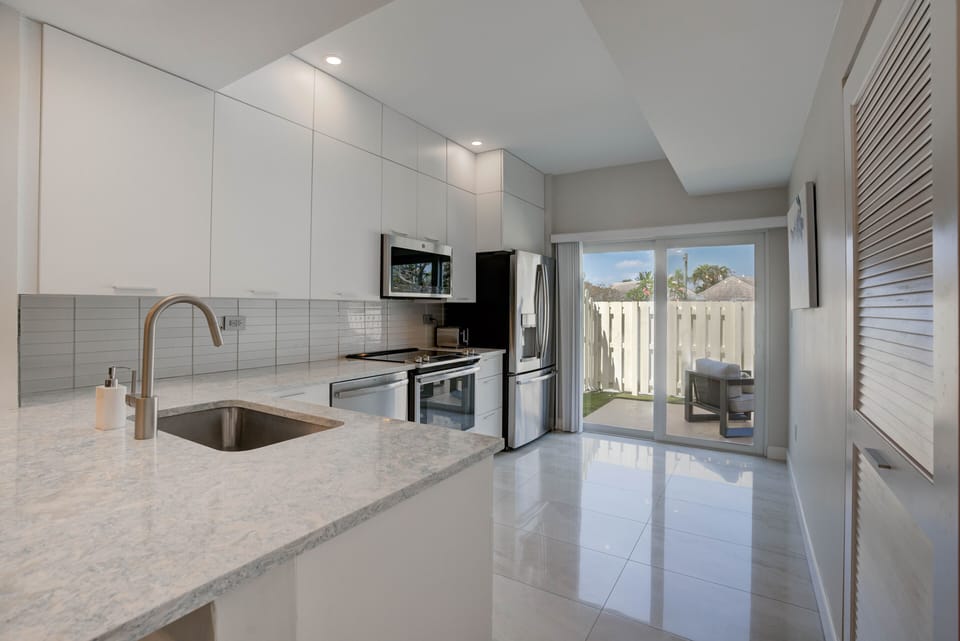 View from entry to kitchen