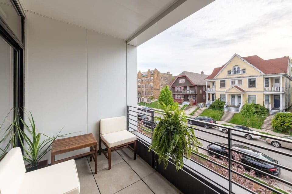 Morning coffee with a view—enjoy the fresh air from your private outdoor space