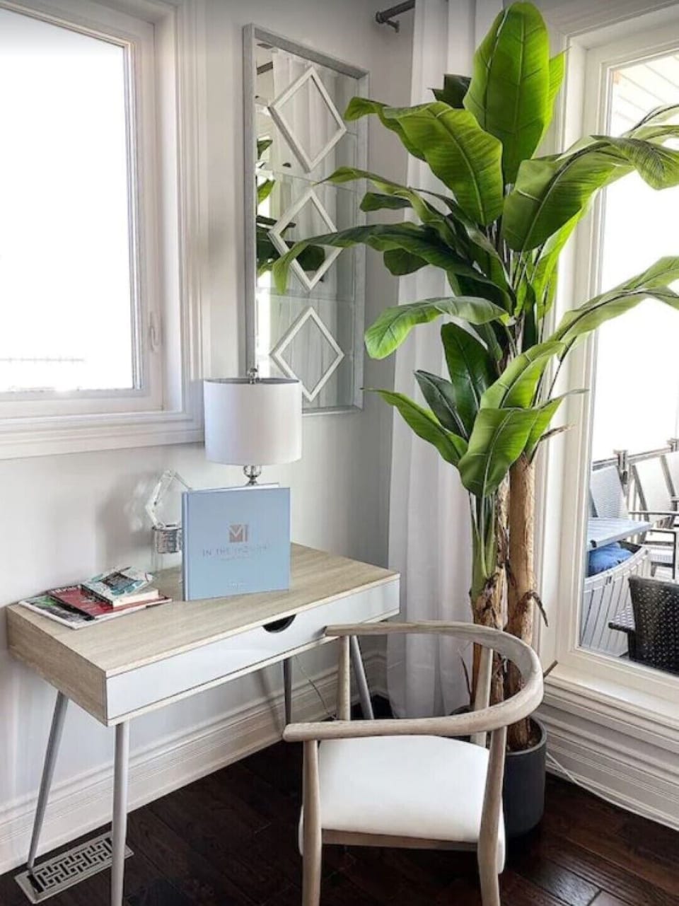 MAIN FLOOR DESK AREA WITH BEAUTIFUL VIEW OF BEACH 