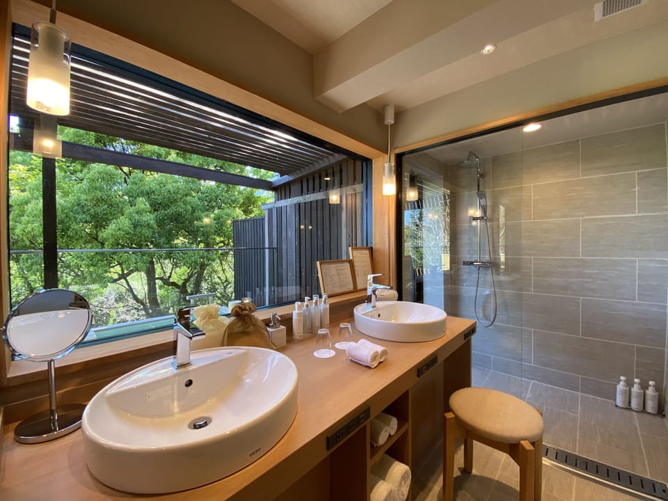 Japanese Twin Room "TAKAMADO" with Open Air Bath, Non Smoking  | Minibar, in-room safe, free WiFi, bed sheets