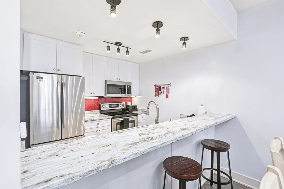 Dine in at our modern kitchen