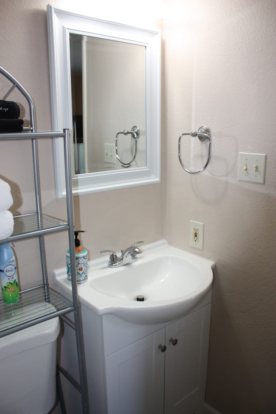 Bathroom is accessed from the bedroom
