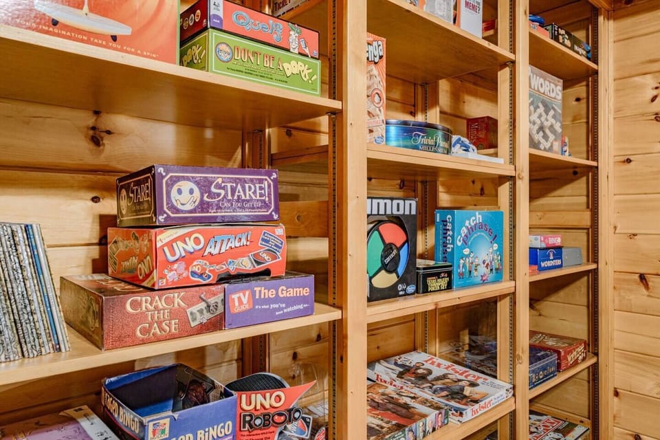 Keep the kids entertained with a variety of board games available for their enjoyment in the downstairs bedroom.