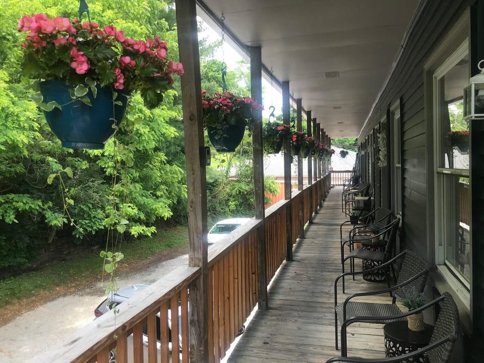 Outside seating area for Cozy Court Street.