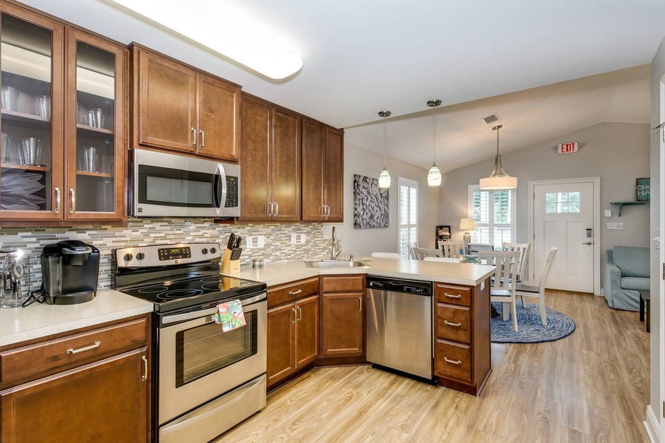 Large open kitchen with all the supplies you'll need