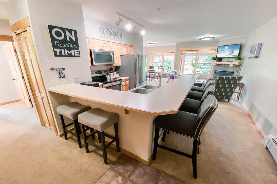 Lots of bar top seating