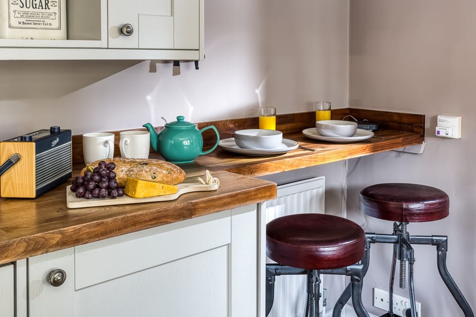Breakfast bar seating in the kitchen