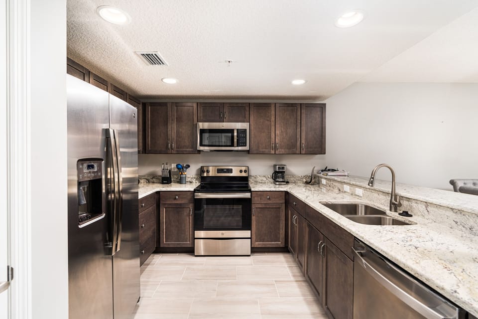Fully stocked kitchen