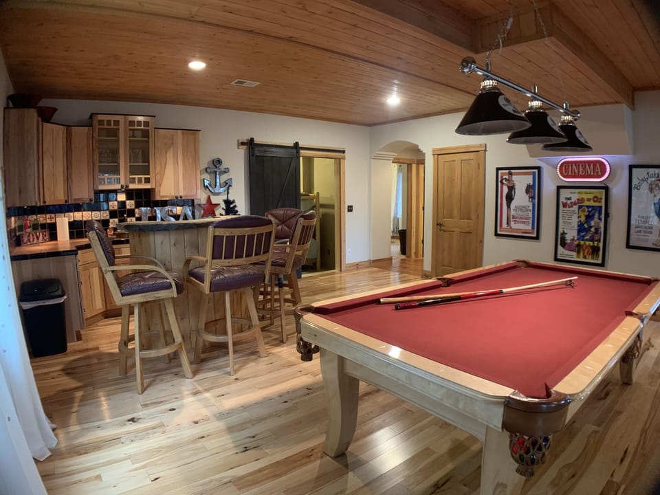 Enjoy our Wet Bar and Pool Table Room