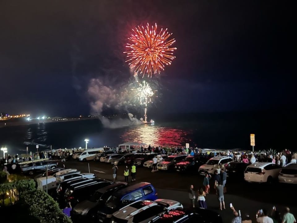 Perfect vantage point for NYE Dee Why fireworks - right outside