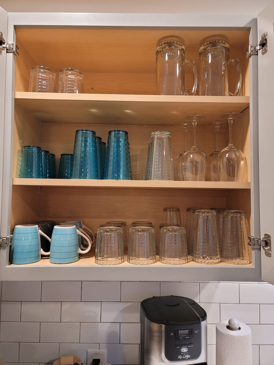 Coffee mugs, drink whatever, beer mugs, wine glasses