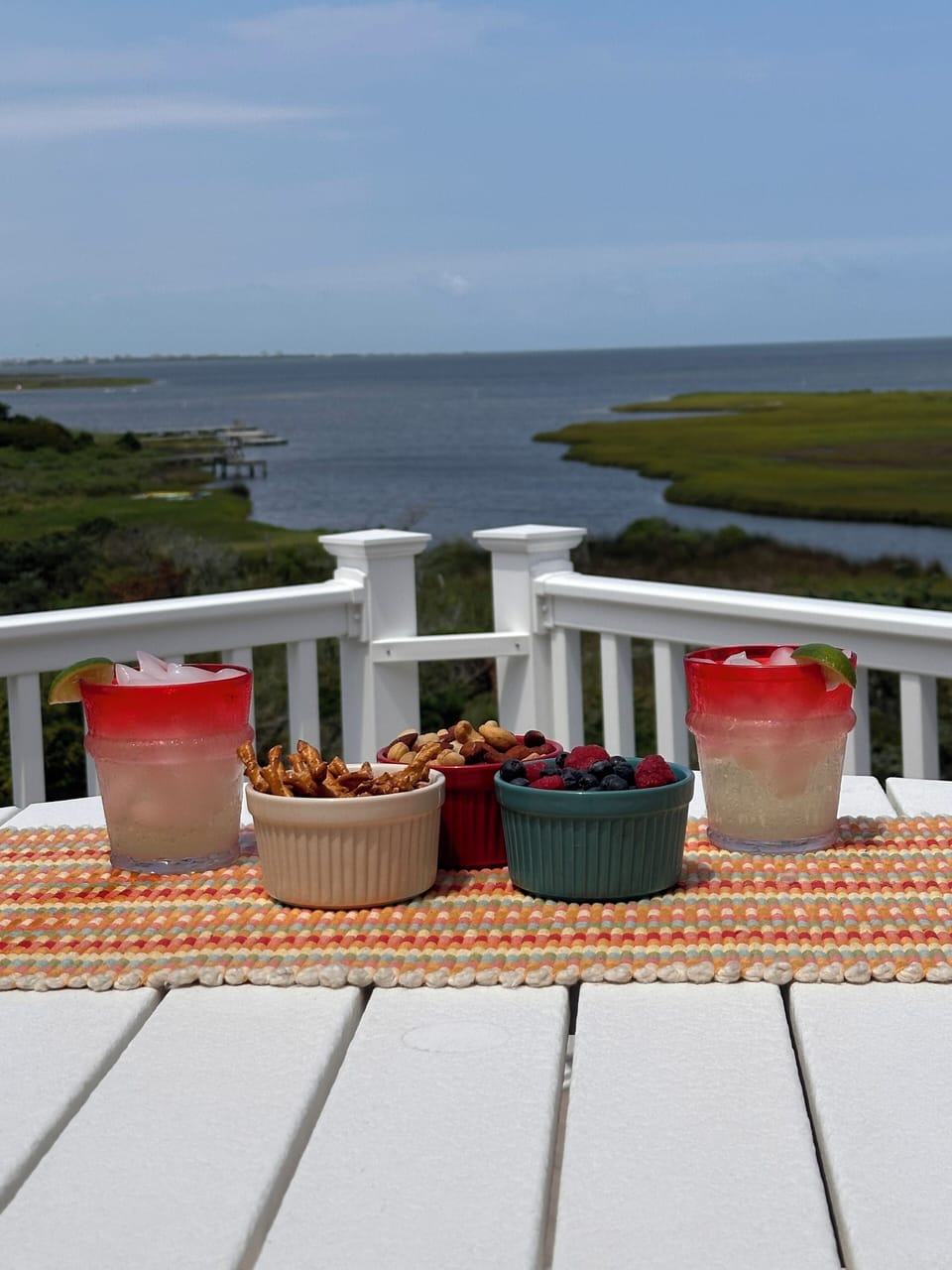 Enjoy drinks with a view.