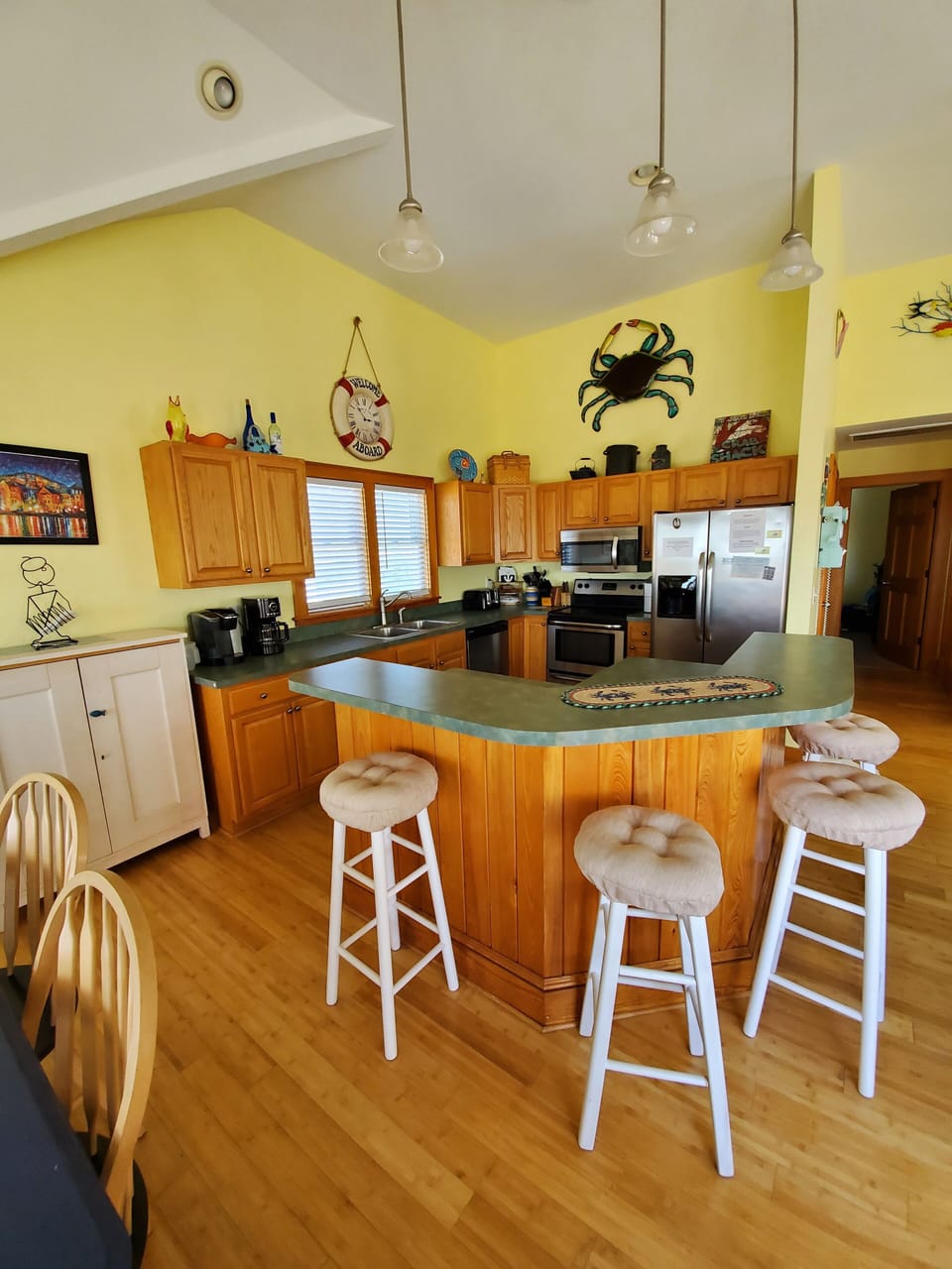 Well-stocked kitchen.