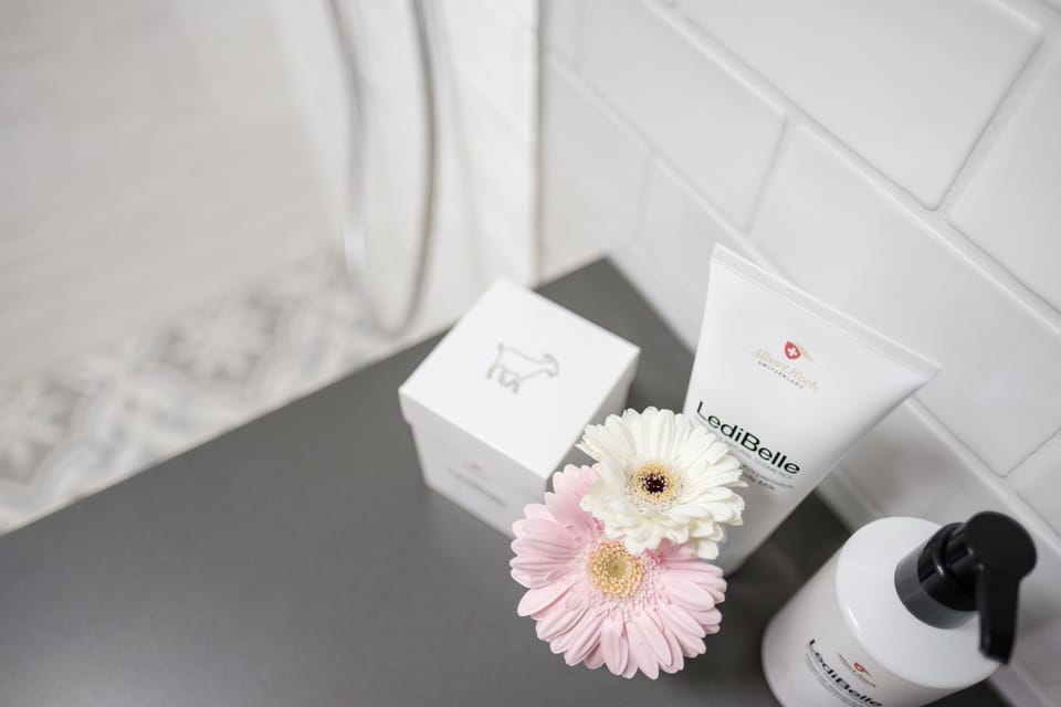 Eco-friendly toiletries, hair dryer, bathrobes, slippers