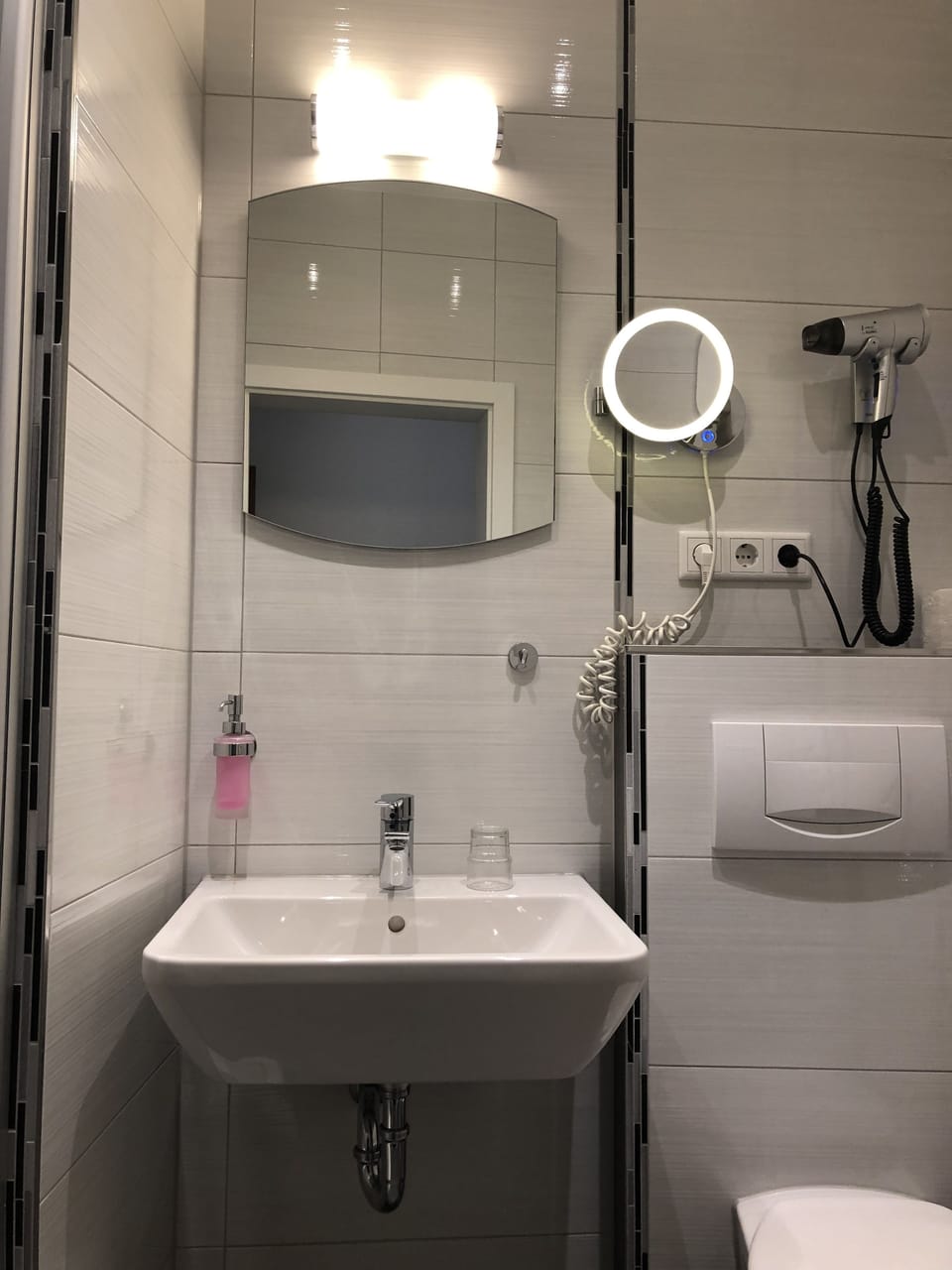 Hair dryer, towels